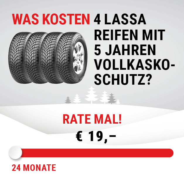 Banner zum Thema Lassa Reifen-Finanzierung Banner zum Thema Lassa Reifen-Finanzierung