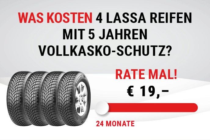 Banner zum Thema Lassa Reifen-Finanzierung Banner zum Thema Lassa Reifen-Finanzierung